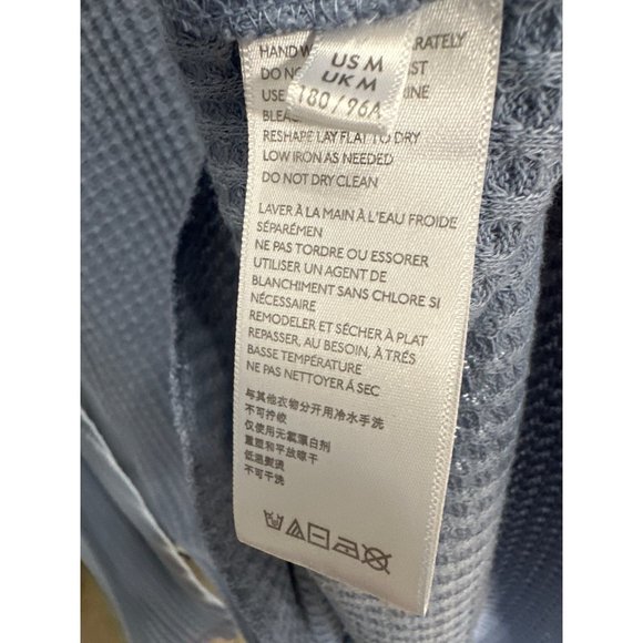 Urban Outfitters size M blue round neck waffle thermal soft cozy tunic top - Picture 5 of 8